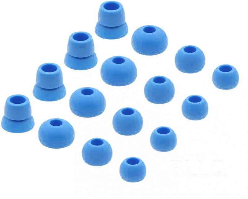 BLLQ Blue Ear Buds Tips Earpads for Beats Powerbeats3, Eartips 16PCS 8 Pairs with 4 Size Options for Powerbeats3 Blue pbe16 - Image 1